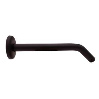 Westbrass 12 in. IPS x 10 in. Round Wall Mount Shower Arm with Sure Grip Flange Oil Rubbed Bronze D302-1-12