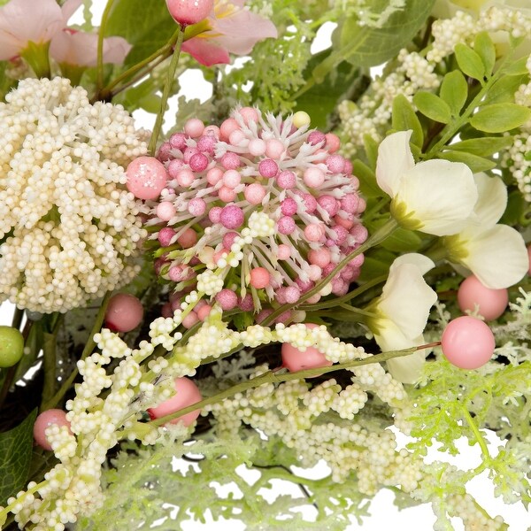 Hydrangea and Berry Floral Spring Wreath