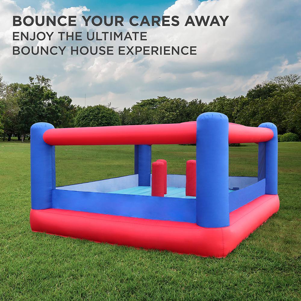 SUNNY  FUN Bounce House Inflatable Bouncy House for Kids Outdoor with Blower Blue SFWTR939