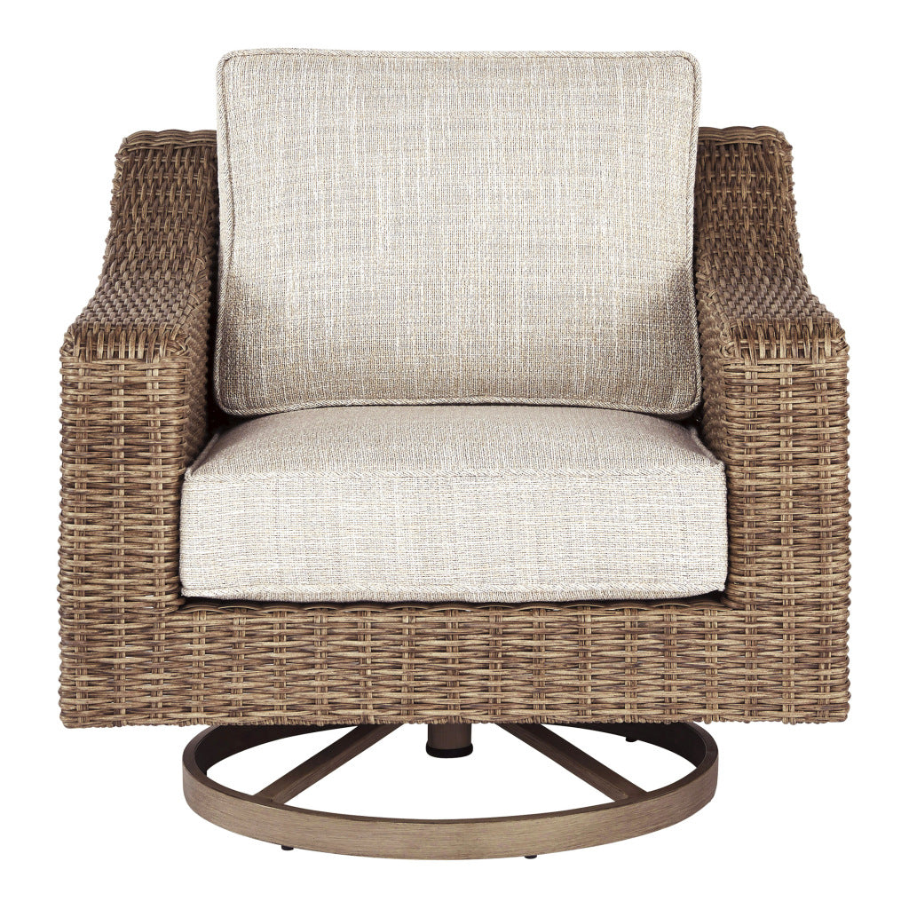 Fire Island Mist Outdoor Swivel Rocker Chair