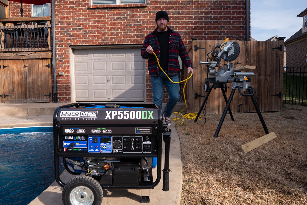 5,500 Watt Dual Fuel Portable Generator w/ CO Alert