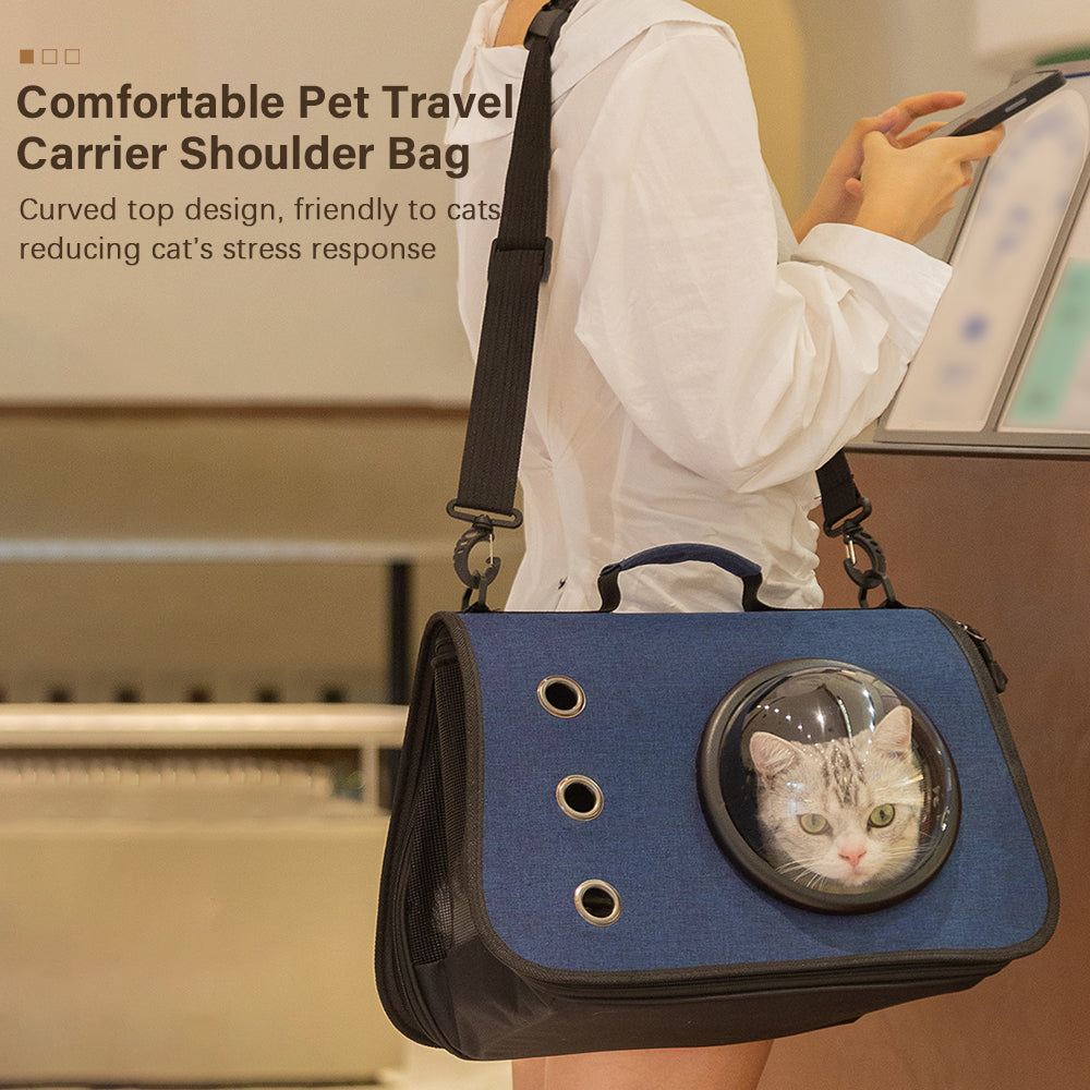 Airline Approved Cat Carrier Comfortable Pet Travel Carrier Shoulder Bag Handbag for Cats Small Dogs Under 13LBS