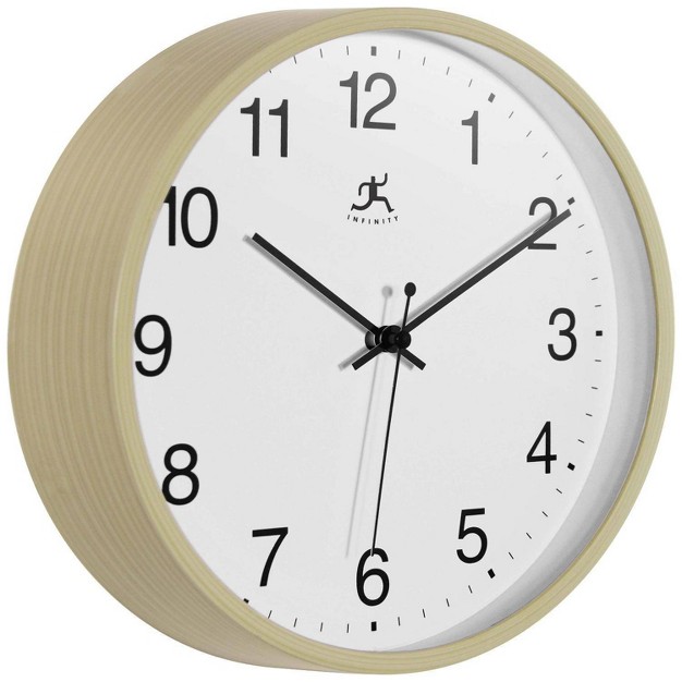 Light Oak Wall Clock Tan Infinity Instruments