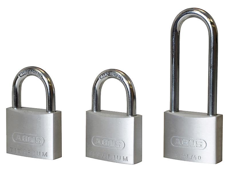 ABUS 64TI/40mm TITALIUM Padlock Triple Pack (1 Long Shackle) ABU64TI4063T