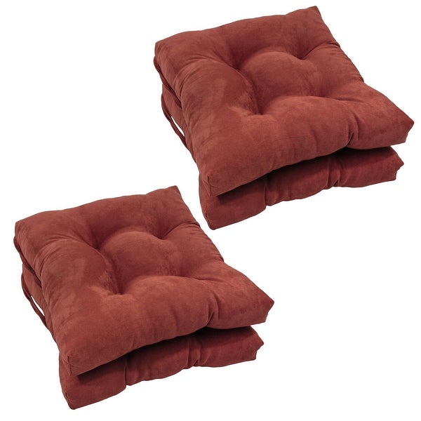 16-inch Square Indoor Microsuede Chair Cushions (Set of 2， 4， or 6)