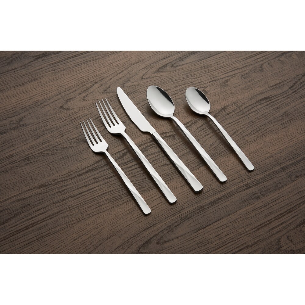 Cambridge Silversmiths Ayden Mirror 20 Piece Flatware Set  Service for 4   20 Piece