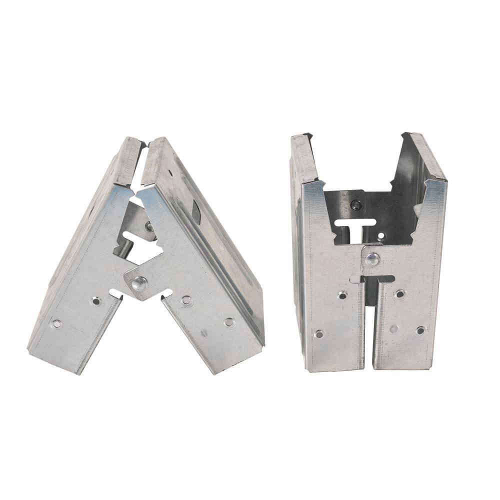 Husky 5.5 in. D x 4.00 in W x 3.74 in H Steel Galvanized Sawhorse Brackets (2-Pack) SH107C