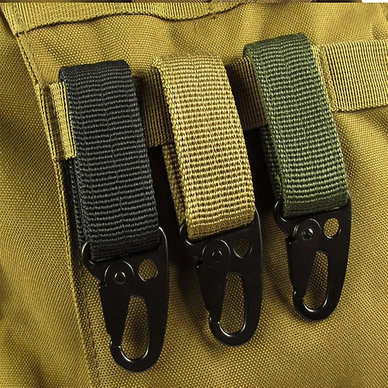 3pcs High Strength Carabiner Nylon Key Hook Molle Webbing Buckle Hanging System Belt Buckle Camping And Hiking Accessories