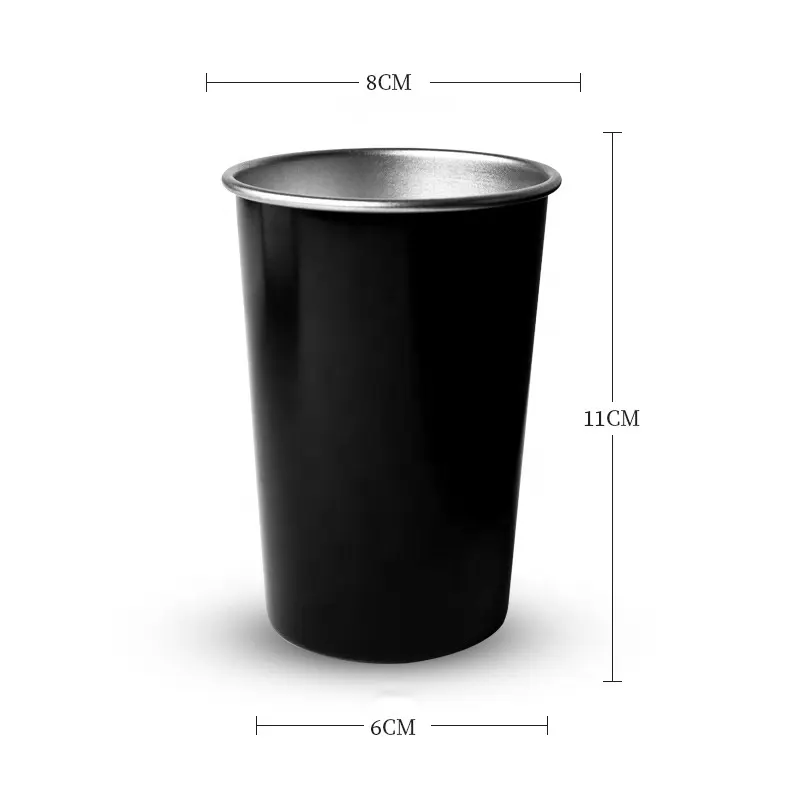 Custom Camping Water Cup Light Portable Single Wall Blank 304 Stainless Steel Travel Mugs For Hot Drinks