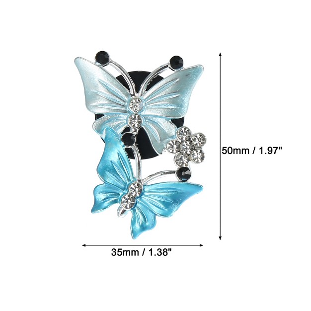 Unique Bargains Car Butterfly Shape Decorative Clips For Air Conditioner Vent 2 Pcs