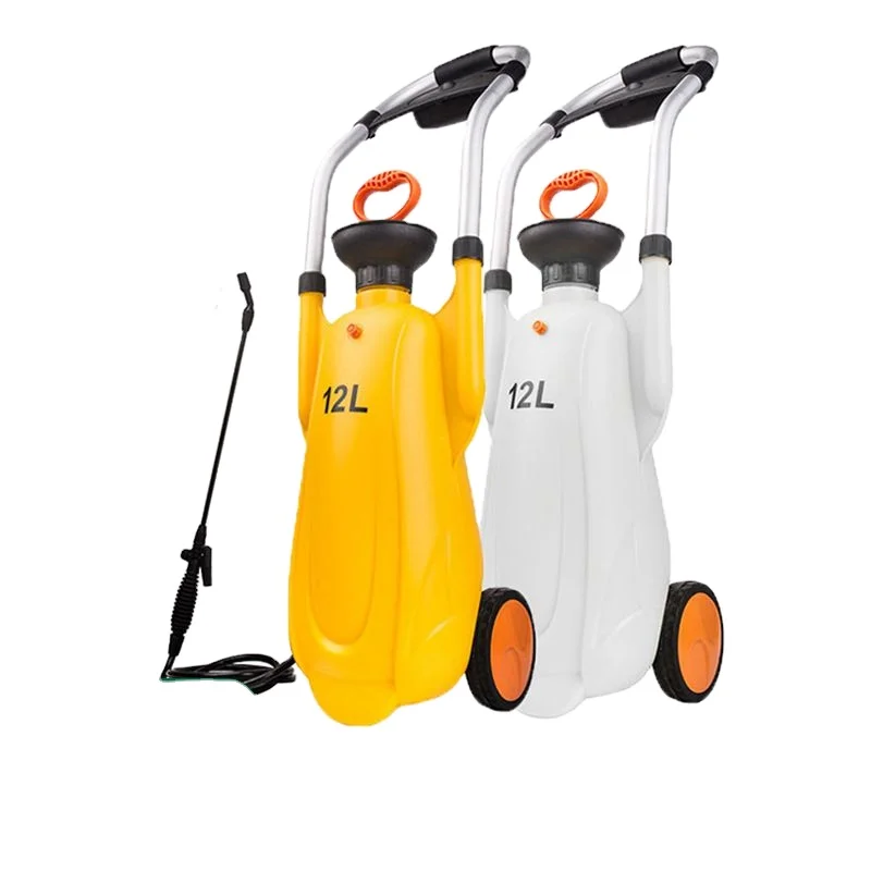 3.2 Gallon (12L)  Lawn and Garden Wheeled Pump Compression Sprayer with Pressure Relief Valve  Labor Saving Wheel Design