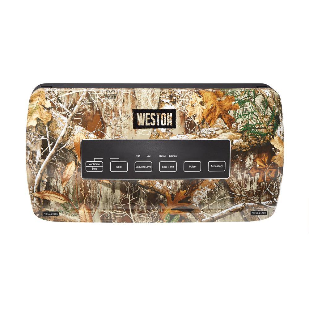 Weston Realtree Edge Camouflage Food Vacuum Sealer with Roll Storage and Bag Cutter 65-3001-RE