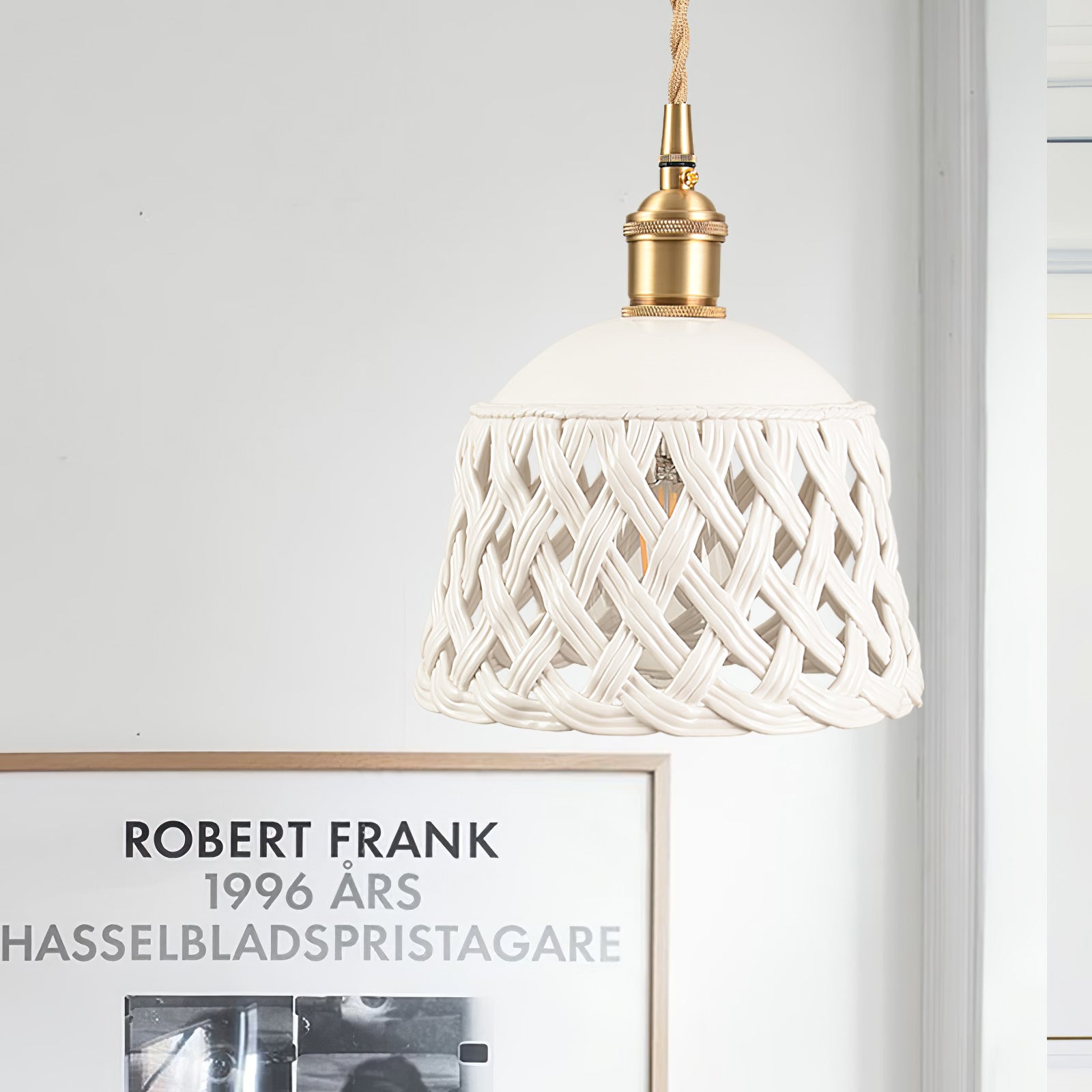 Openwork Ceramic Pendant Lamp