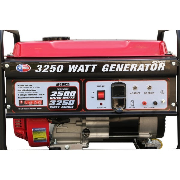 3250 Watt Portable Generator APG3012G， 3250W Gas Powered Generator for Home Power Backup