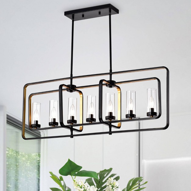 X 10 2 quot X 45 1 quot 7 light Belline Chandelier Black Warehouse Of 