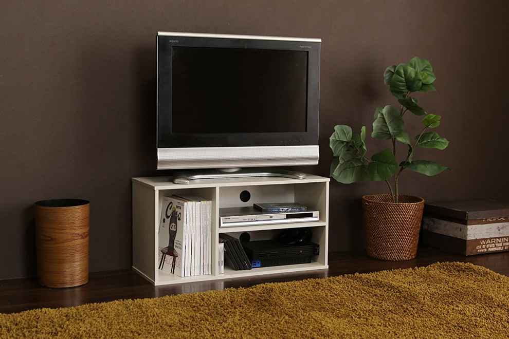 Wooden Modular TV Stand with Holes for Cords   Transitional   Entertainment Centers And Tv Stands   by Imtinanz  LLC  Houzz