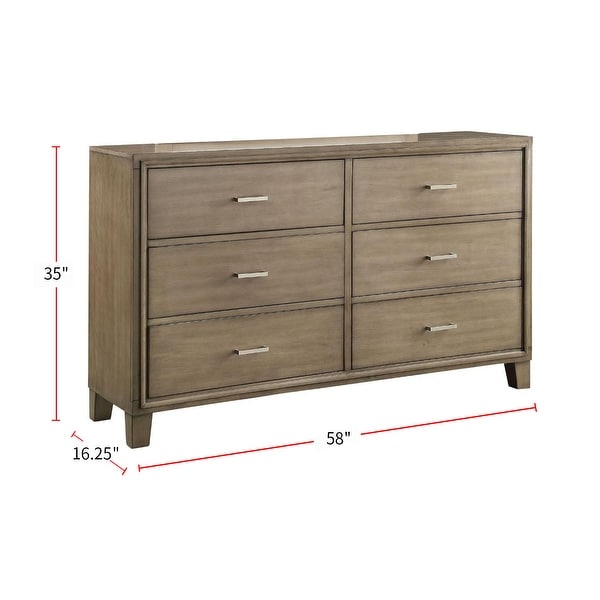 6 Drawers Wooden Dresser - - 34443257