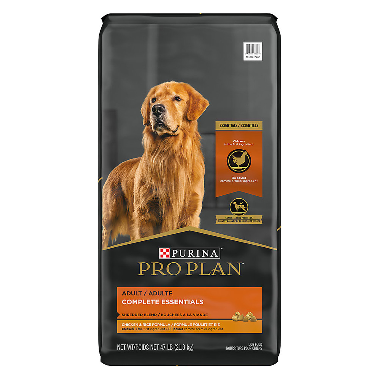 Pro Plan Shredded Blend Chicken and Rice Dog Food， 47 Lb.