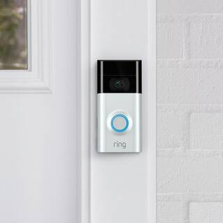 Ring Wired and Wireless Refurbished-1080p HD Wi-Fi Video Door Bell 2 Smart Home Camera Removable Battery Works with Alexa R8VRS7-0EN0