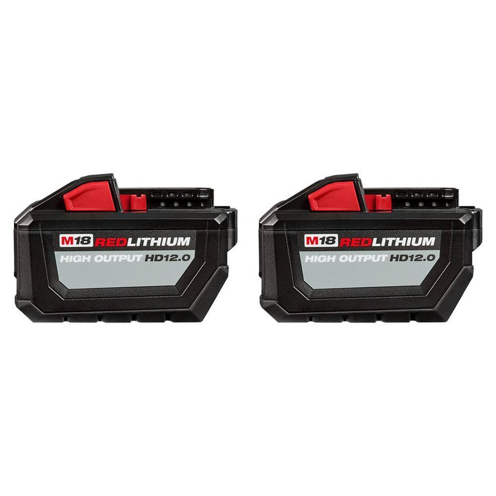 MW M18 18-Volt Lithium-Ion High Output 12.0Ah Battery Pack (2-Battery) 48-11-1812-48-11-1812