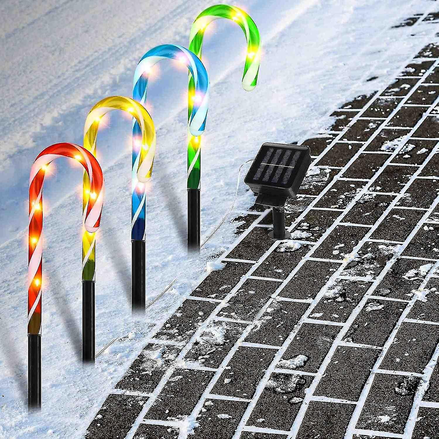 Christmas Solar Candy   Lights Candy   Pathway Markers Lights Set Of Xmas Led Yard Lawn Indoor Outdo