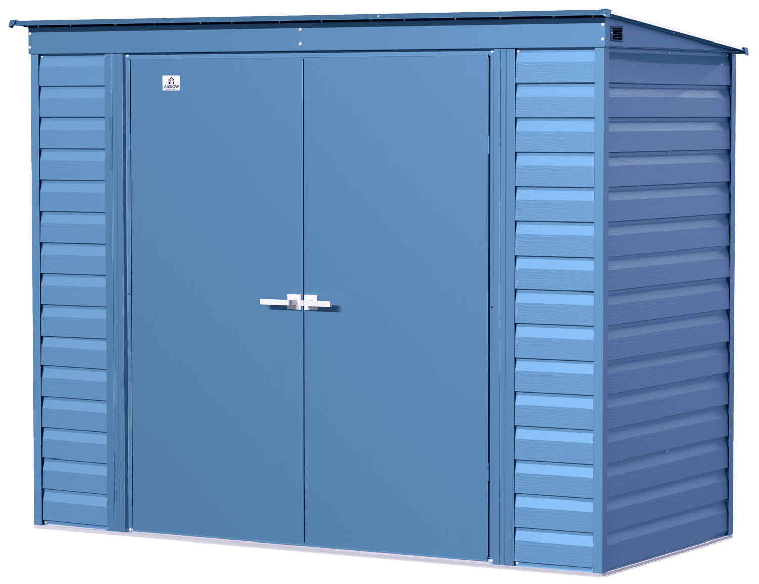 Arrow Select Steel Storage Shed, 8x4, Blue Grey