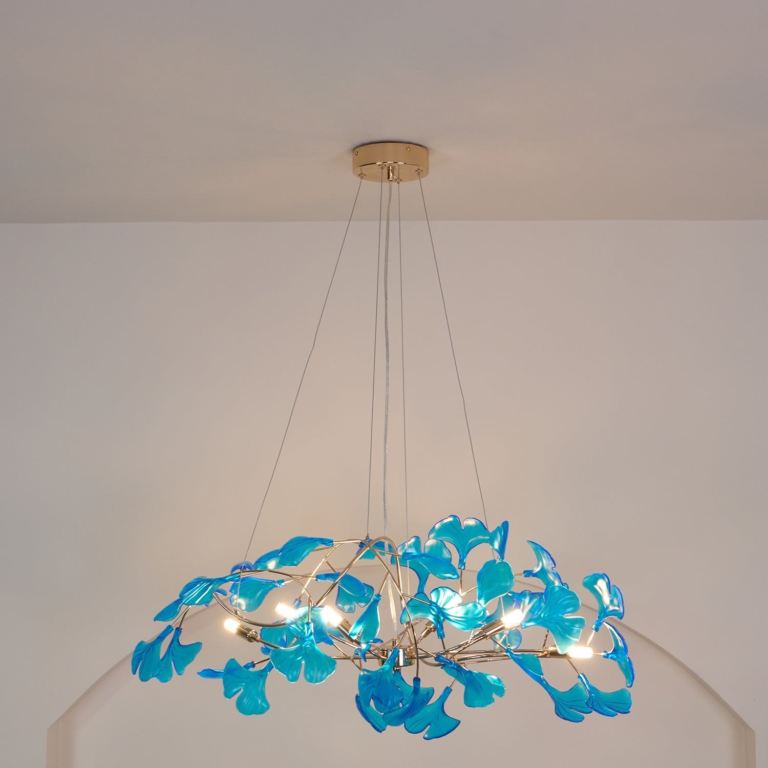 Acrylic Ginkgo Leaf Chandelier