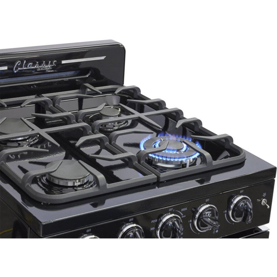 Unique Appliances 24-inch Freestanding Gas Range with Convection Technology UGP-24CR B