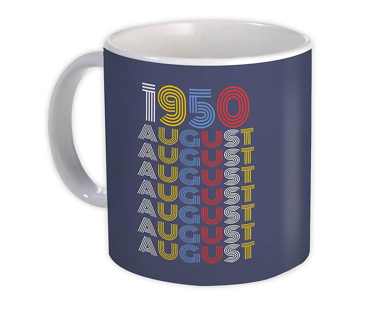 Gift Mug: 1966 August Colorful Retro Birthday Age