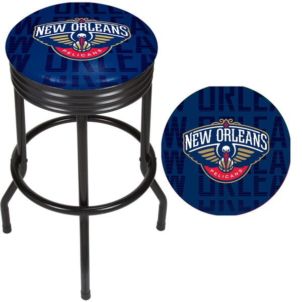 NBA Black Ribbed Bar Stool - City