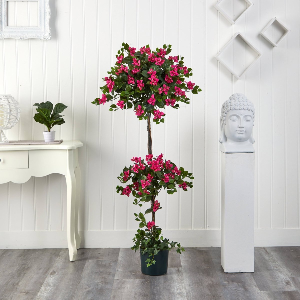 5’ Mini Bougainvillea Topiary | Elegant Faux Floral Décor