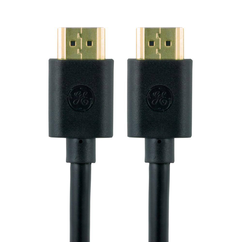 GE 3 ft. 4K HDMI 2.0 Cable with Ethernet and Gold Plated Connectors in Black 34475