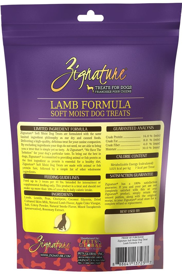 Zignature Lamb Flavored Soft Dog Treats