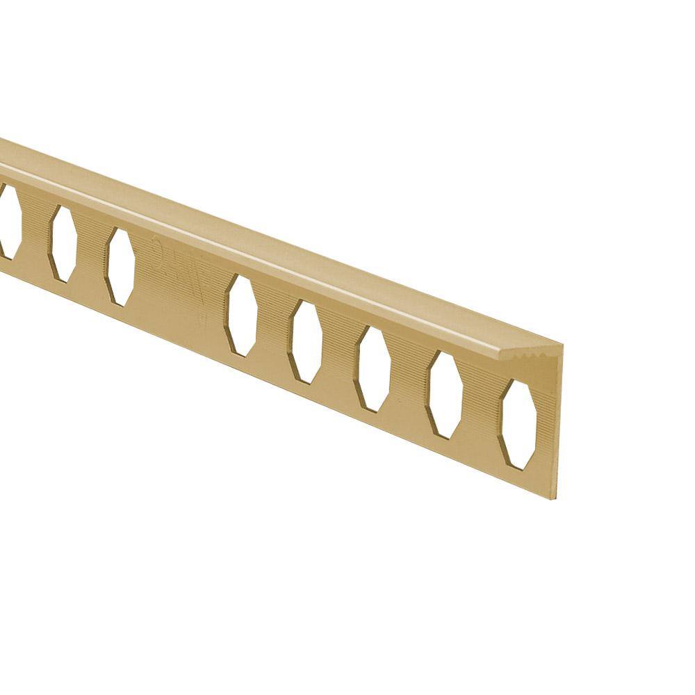 Emac Novosuelo Matt Gold 38 in. x 98-12 in. Aluminum Tile Edging Trim NLA1238