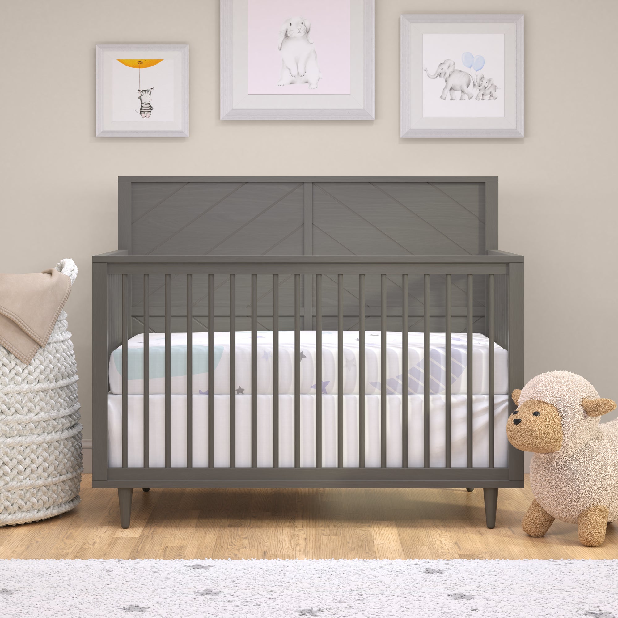 Surrey Hill 4-in-1 Convertible Crib, Lunar Gray