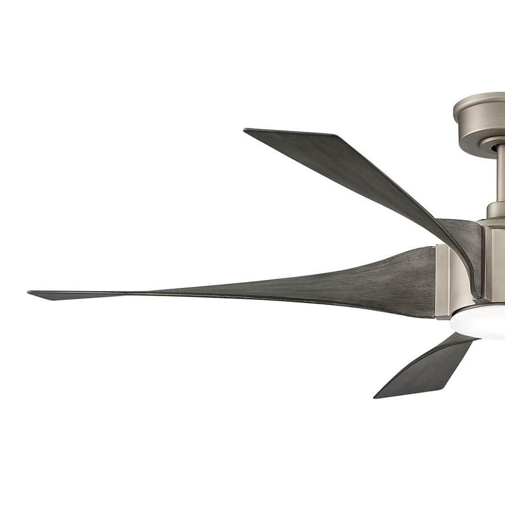 Home Decorators Collection Sky Parlor 56 in Integrated LED Indoor Burnished Nickel Ceiling Fan with Light