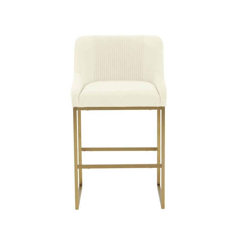 Lisa Pleated Velvet Counter Stool by Inspire Me! Home Decor