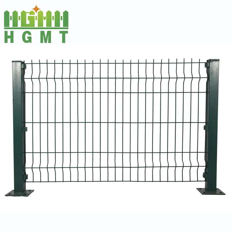 Welding Iron Wire Mesh ODM Factory Supply Curved Hot Dip Galvanized Peach Post 3D Mesh Fence