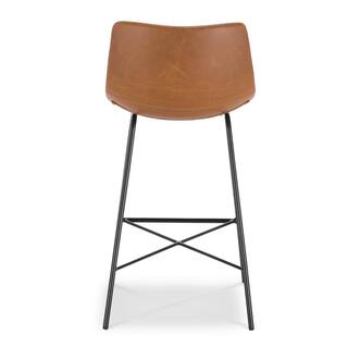 Poly and Bark Paxton 24 in. Tan Counter Stool (Set of 3) HD-CS458-03-X3