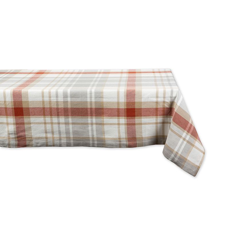 60 x 120 Red and White Plaid Decorative Table Cloth