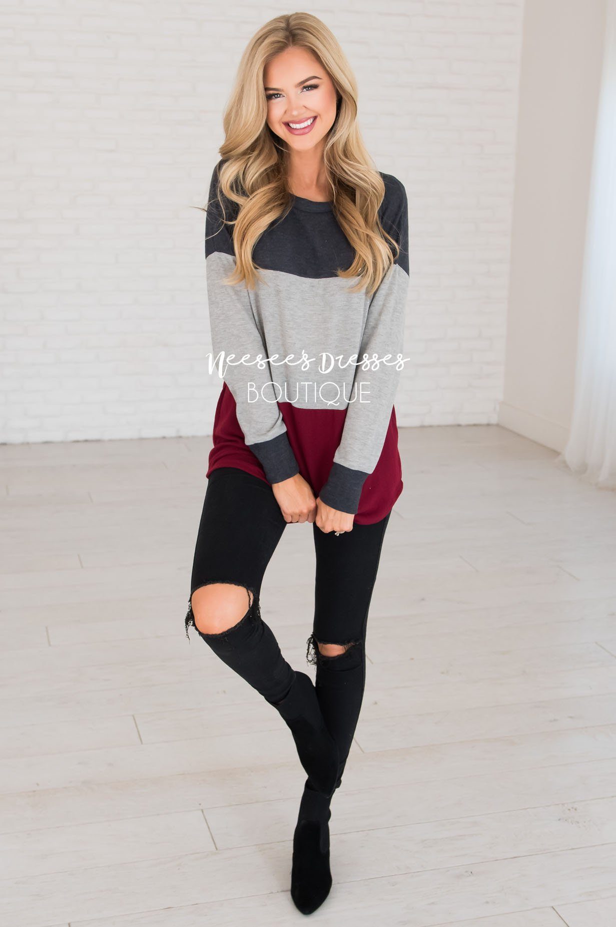 Darling Be Mine Color Block Sweater