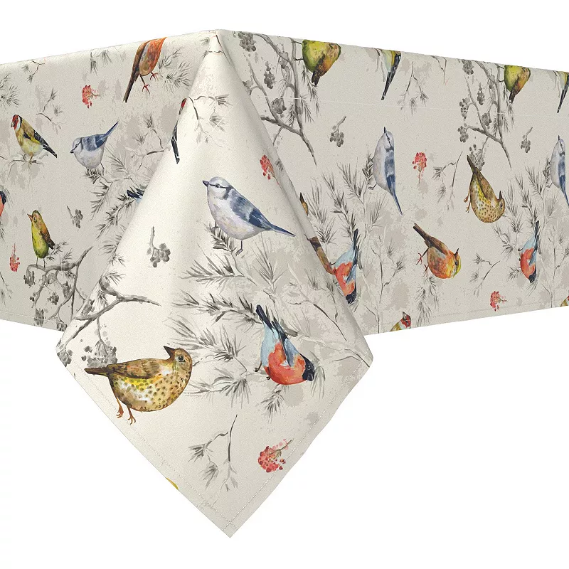 Rectangular Tablecloth， 100% Cotton， 52x84， Bird Watch