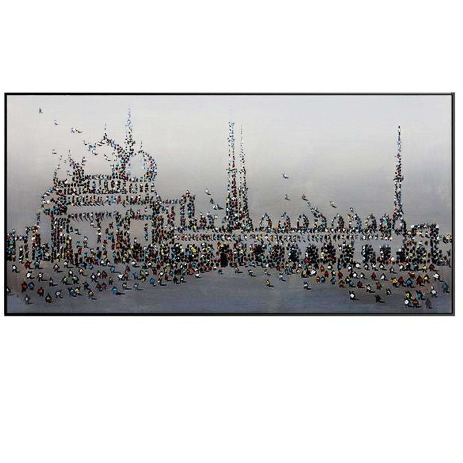 Sheikh Zayed Grand Mosque Abu Dhabi Hand Painted Art Painting 160X80 Cm Soap008