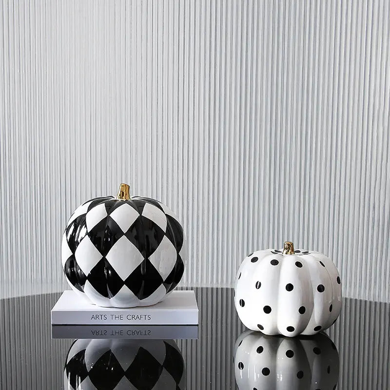 Grid Pumpkin Decoration-B Fa-D1988B