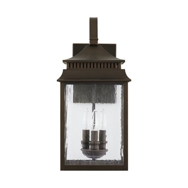 Sutter Creek Oiled Bronze Outdoor Wall Lantern w/ Antiqued Water Glass Shopping - The Best Deals on Outdoor Wall Lanterns | 40501421