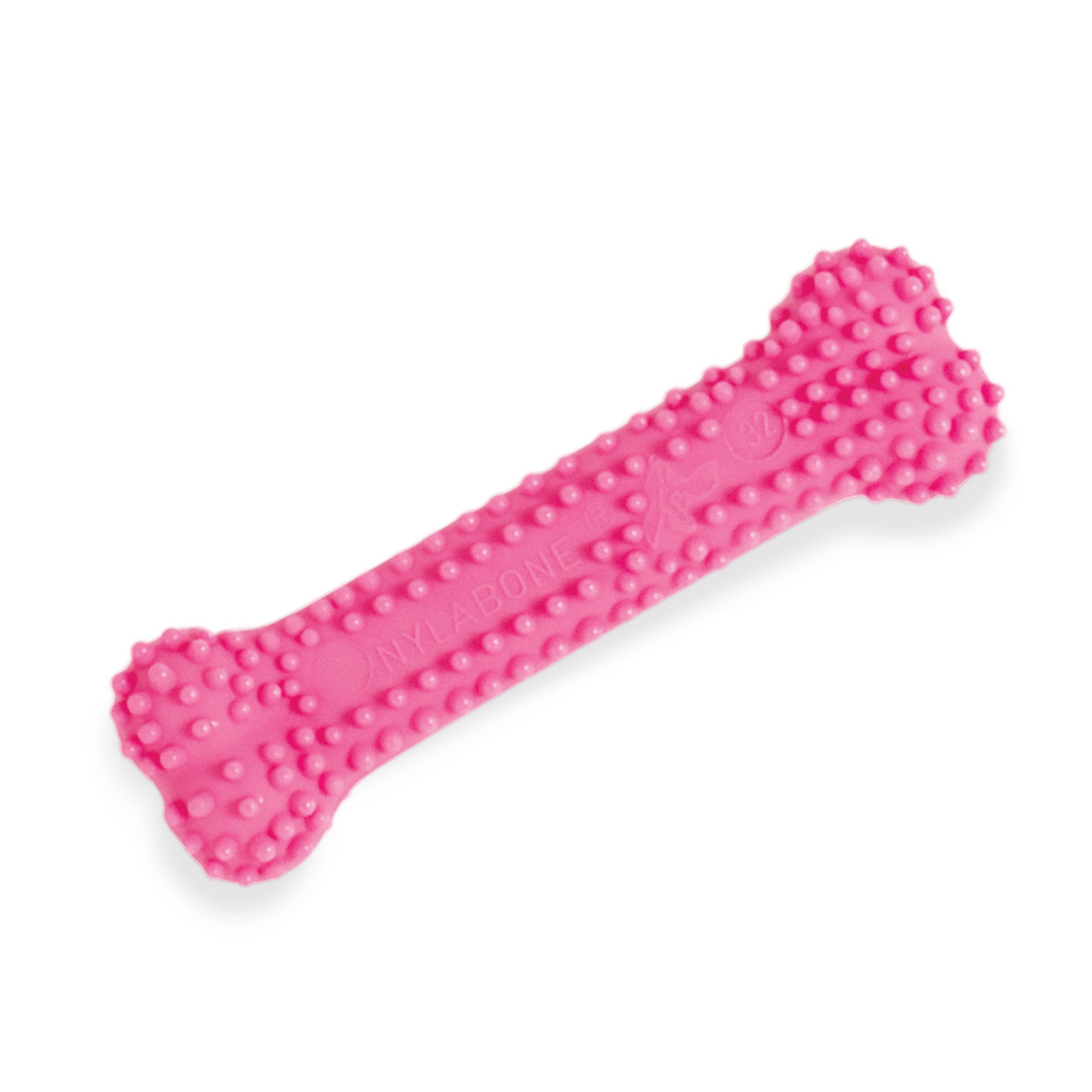 Nylabone Puppy Teething and Soothing Flexible Chew Toy Chicken Pink X-Small/Petite (1 Count)