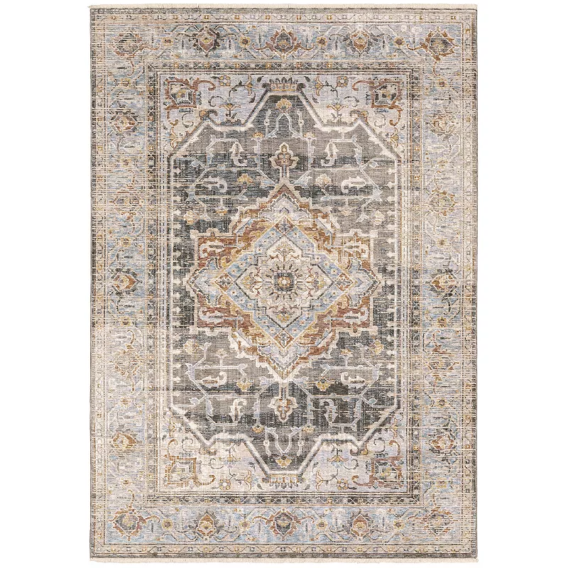 StyleHaven Mascotte Persian Medallion Fringed Area Rug