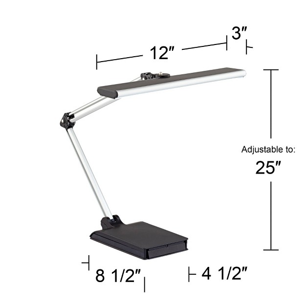 High Metallic Black Silver With Usb Charging Port Phone Cradle Adjustable Swivel Led For Living Room Office