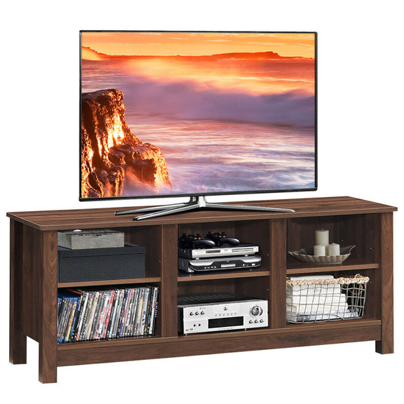 Costway 41937586 60 Inch  Entertainment TV Stand C...