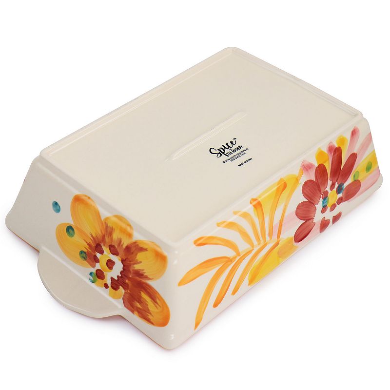 Spice by Tia Mowry Goji Blossom 2 Piece Handpainted Bakeware Set